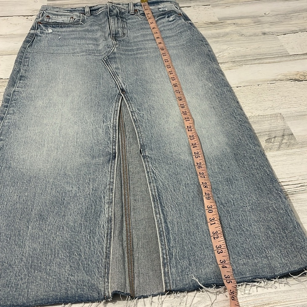 Daze Light Wash Denim Long Skirt Size 28 - Picture 9 of 11
